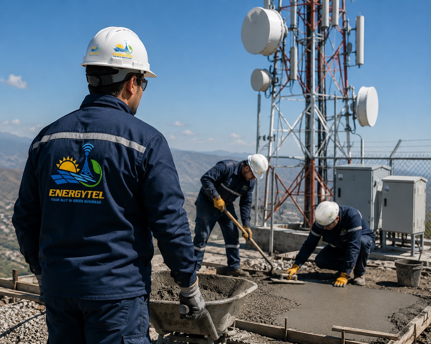 Obra civil para base de torre de telecomunicaciones